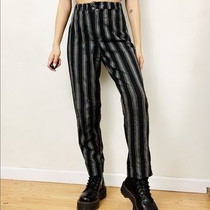 BLACK STRIPED TILDEN PANTS